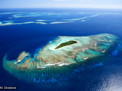 En province Sud, le lagon compte près de 150 ilots.